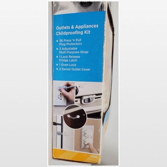 New Safety 1st Child Proof Kit Kid Baby Home Outlet Covers Fridge Latch Straps - Picture 7 of 15